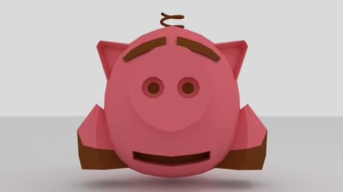 Low poly pig preview image